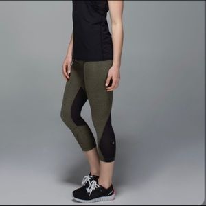 LULULEMON Run Inspire Crop Dottie-Dash Fatigue Sz4